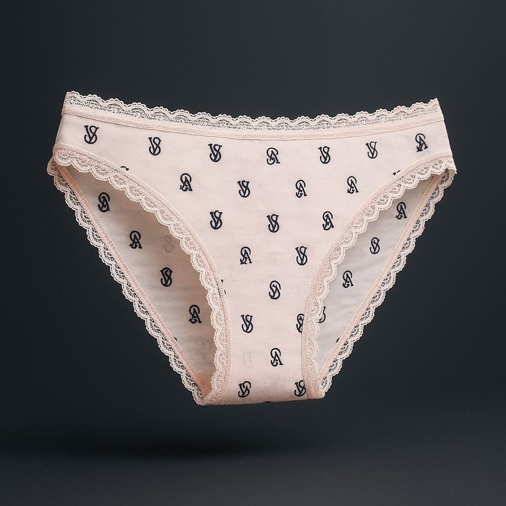 Victoria's Secret The Lacie Lace-Waist Bikini Panty Women's Medium VS Pink Print - Picture 16 of 16